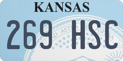 KS license plate 269HSC