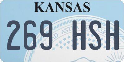 KS license plate 269HSH