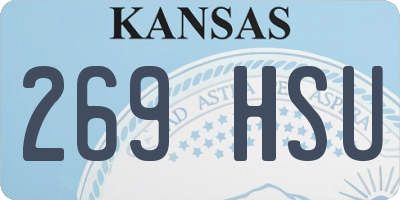 KS license plate 269HSU
