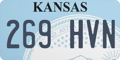 KS license plate 269HVN