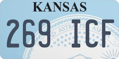 KS license plate 269ICF