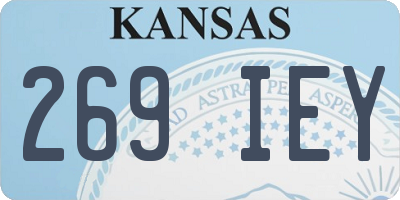 KS license plate 269IEY