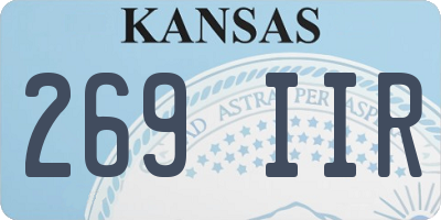 KS license plate 269IIR