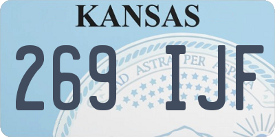 KS license plate 269IJF