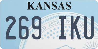 KS license plate 269IKU