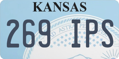 KS license plate 269IPS