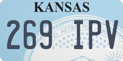 KS license plate 269IPV