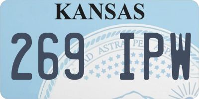 KS license plate 269IPW