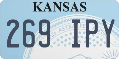 KS license plate 269IPY