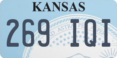 KS license plate 269IQI