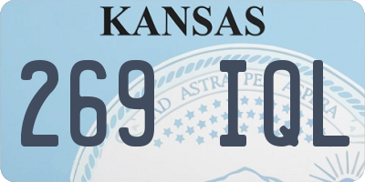 KS license plate 269IQL