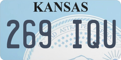 KS license plate 269IQU