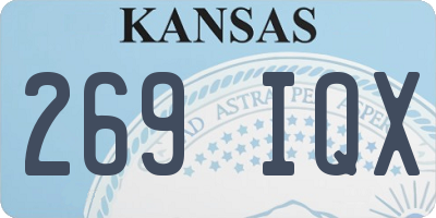 KS license plate 269IQX