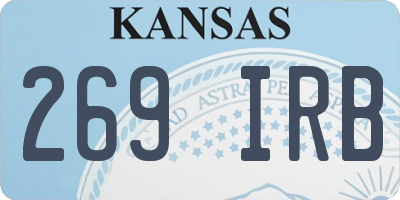KS license plate 269IRB