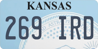 KS license plate 269IRD
