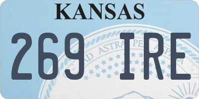 KS license plate 269IRE