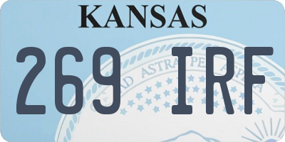 KS license plate 269IRF