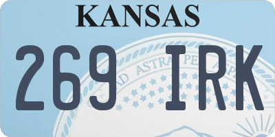 KS license plate 269IRK
