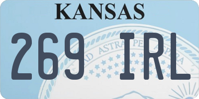 KS license plate 269IRL