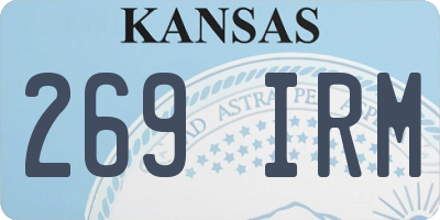 KS license plate 269IRM