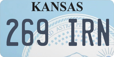 KS license plate 269IRN