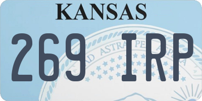 KS license plate 269IRP