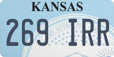 KS license plate 269IRR
