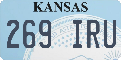 KS license plate 269IRU