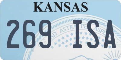 KS license plate 269ISA