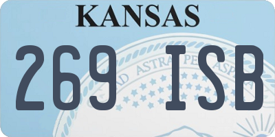 KS license plate 269ISB