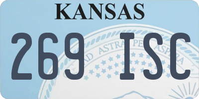 KS license plate 269ISC