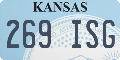 KS license plate 269ISG