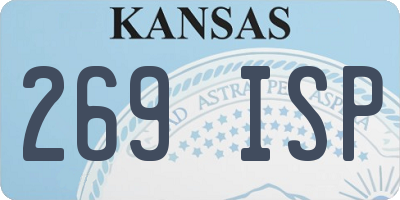 KS license plate 269ISP