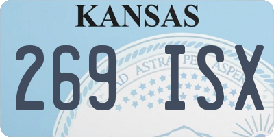 KS license plate 269ISX