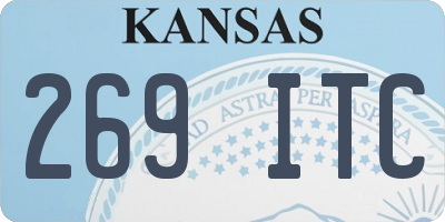 KS license plate 269ITC