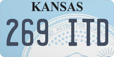 KS license plate 269ITD