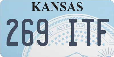 KS license plate 269ITF