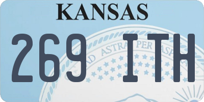 KS license plate 269ITH