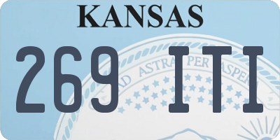 KS license plate 269ITI