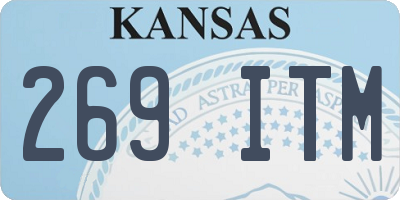 KS license plate 269ITM