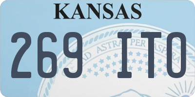 KS license plate 269ITO