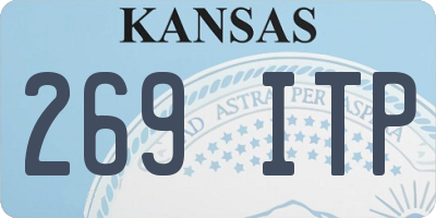 KS license plate 269ITP