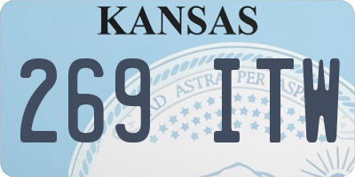 KS license plate 269ITW