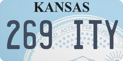 KS license plate 269ITY