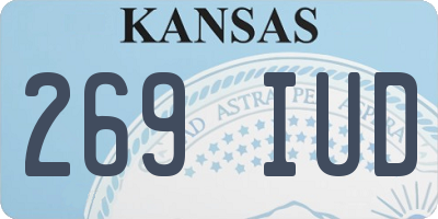 KS license plate 269IUD