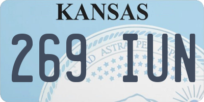 KS license plate 269IUN