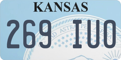 KS license plate 269IUO