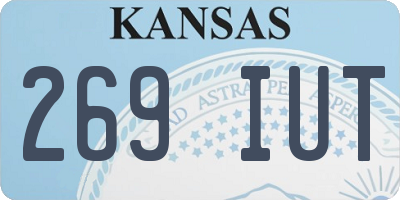 KS license plate 269IUT