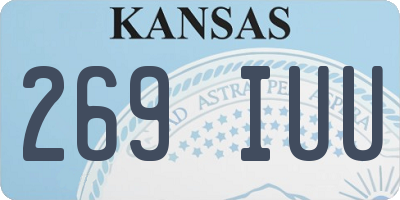 KS license plate 269IUU