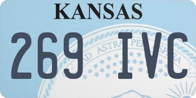 KS license plate 269IVC